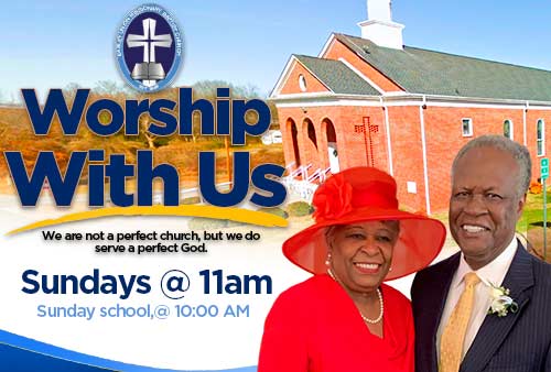 Worship service every Sunday at 11 a.m. with Sunday school at 10 a.m.